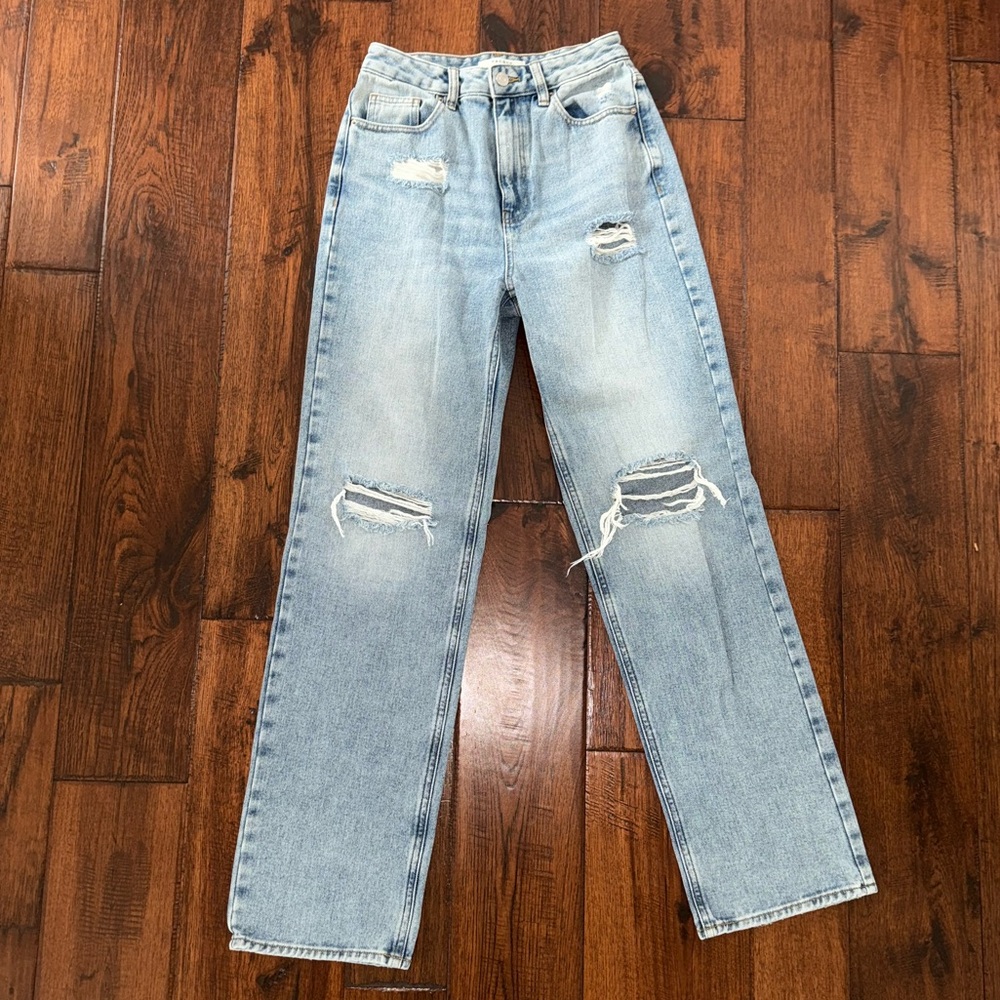 Distressed Light Wash Jeans